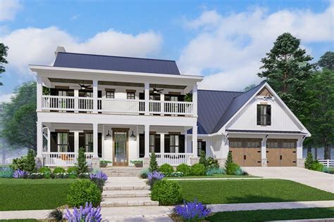 small metal roof house plans|stacked porch house plans.